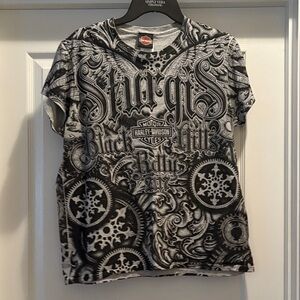 Harley-Davidson Kids Black and White Sturgis Tee